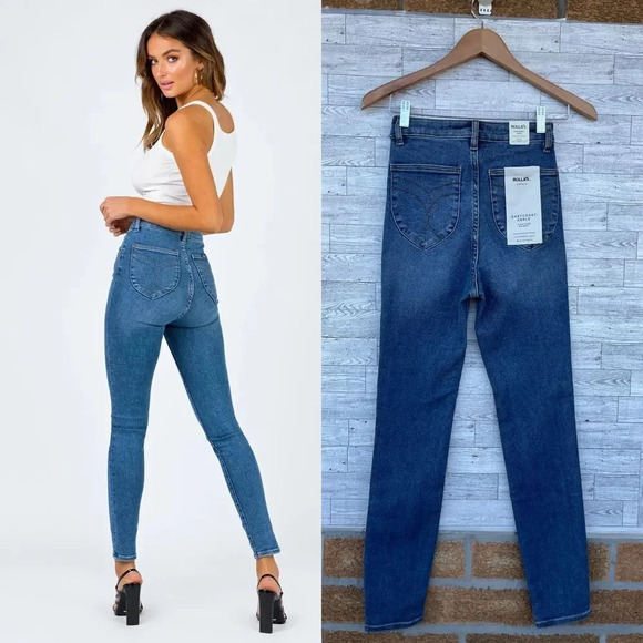 ROLLA'S Eastcoast Ankle High Rise Skinny Jeans in Blue size 26 - Picture 3 of 17